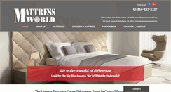 Desktop Screenshot of mattressworldpa.com