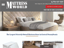 Tablet Screenshot of mattressworldpa.com